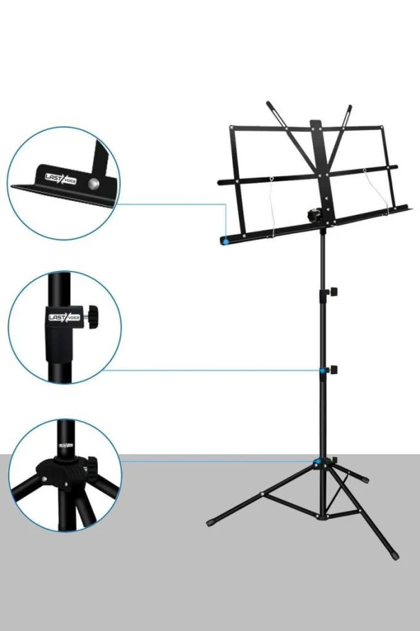 Lastvoice Nt-106 Tel Nota Sehpası Makaslı ( Taşıma Çantalı ) - 2