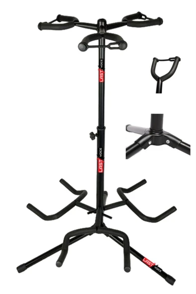 Lastvoice Gtr-33 Çoklu 3'lü (Üçlü) Gitar Bağlama Standı Sehpası ürün görseli 1