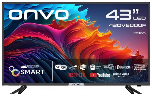 Onvo 43OV6000F Full HD 43" 109 Ekran Uydu Alıcılı Android Smart LED TV