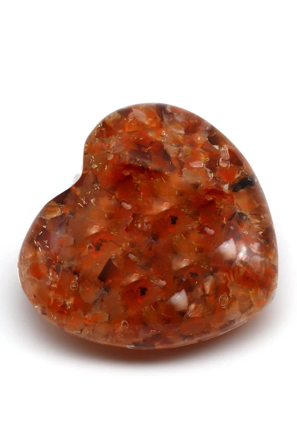 Akik Taşından Orgonit Kalp - Resim 2