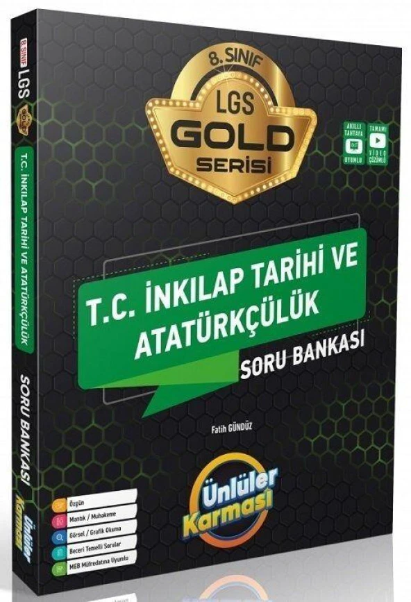 8. Sınıf LGS T.C İnkılap Tarihi ve Atatürkçülük Gold Serisi Soru Bankası Ünlüler Karması