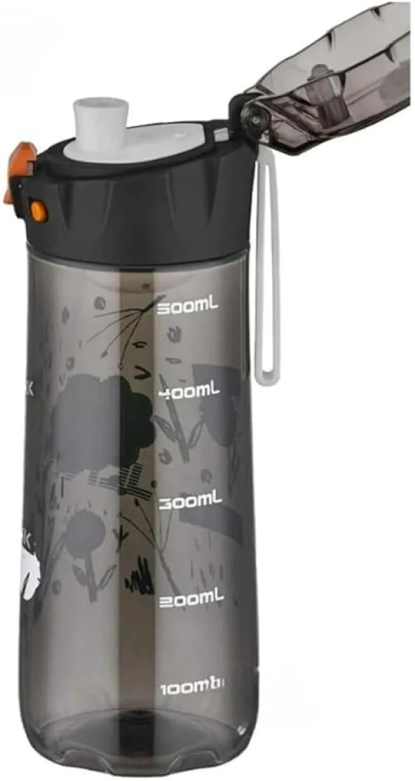 Vagonlife TKK T-1008 Siyah 500ml Desenli Su Matarası - 2