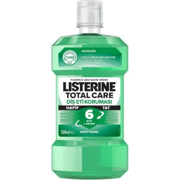 Listerine Ağız Bakım Suyu Alkolsüz Diş Eti Koruması 500 Ml