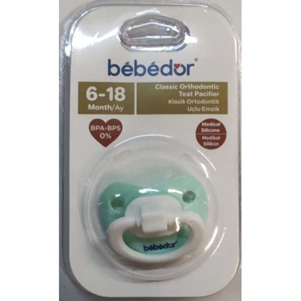 BEBEDOR KLASİK ORTHODONTİC UÇLU EMZİK 6-18 AY NO:2  132 - 3