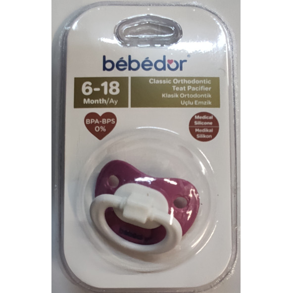 BEBEDOR KLASİK ORTHODONTİC UÇLU EMZİK 6-18 AY NO:2  132 - 7
