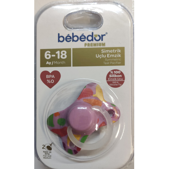 BEBEDOR  SİMETRİK UÇLU EMZİK  6-18 AY NO:2  142 - 2