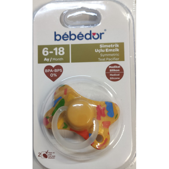 BEBEDOR  SİMETRİK UÇLU EMZİK  6-18 AY NO:2  142 - 3