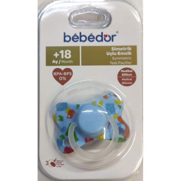 BEBEDOR  SİMETRİK UÇLU EMZİK  +18 AY NO:3  143 - 2