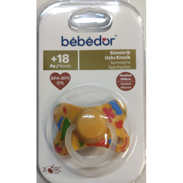 BEBEDOR  SİMETRİK UÇLU EMZİK  +18 AY NO:3  143 - 3