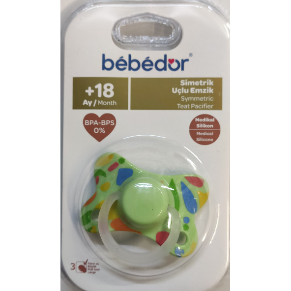 BEBEDOR  SİMETRİK UÇLU EMZİK  +18 AY NO:3  143 - 4