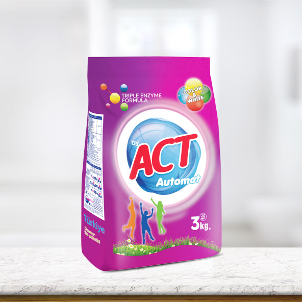 ACT MATİK Toz Çamaşır Deterjanı 3 Kg