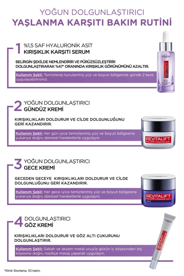 LOreal Paris Revitalift Filler 1.5 Saf Hyaluronik Asit Kırışıklık Karşıtı Serum- 30 ml - 8