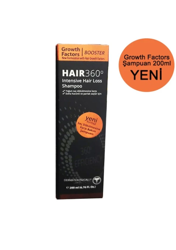 Hair 360 Growth Factors Booster Intensive 200 ml Dökülme Karşıtı Şampuan