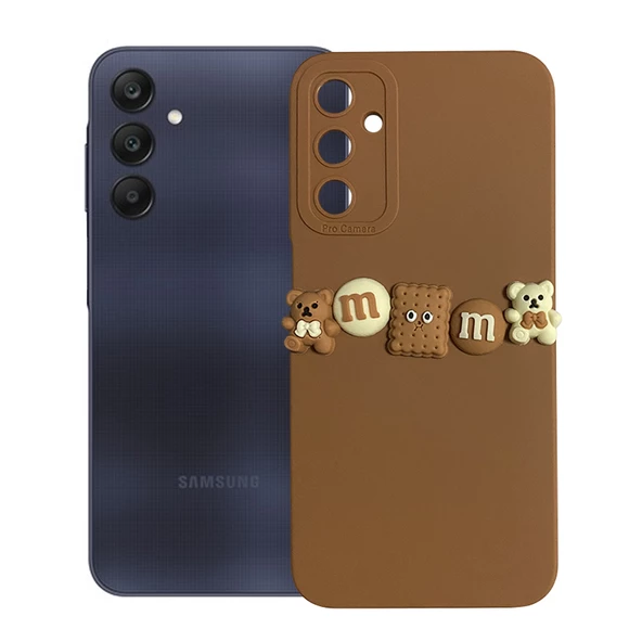 Samsung Galaxy A25 Kılıf 3D M Bear Kamera Korumalı Silikon Kapak - 5