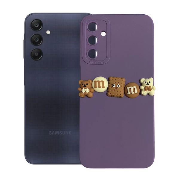 Samsung Galaxy A25 Kılıf 3D M Bear Kamera Korumalı Silikon Kapak - 2