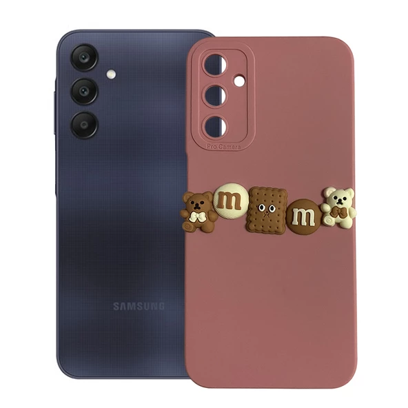 Samsung Galaxy A25 Kılıf 3D M Bear Kamera Korumalı Silikon Kapak - 8