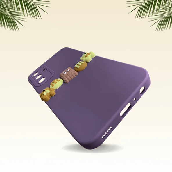 Samsung Galaxy A15 Kılıf 3D M Bear Kamera Korumalı Silikon Kapak - 3