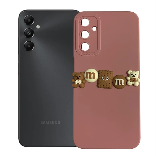 Samsung Galaxy A05s Kılıf 3D M Bear Kamera Korumalı Silikon Kapak - 8