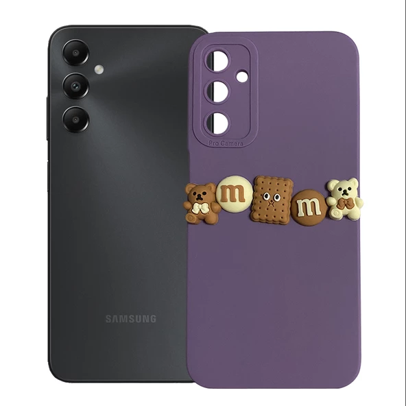 Samsung Galaxy A05s Kılıf 3D M Bear Kamera Korumalı Silikon Kapak - 2