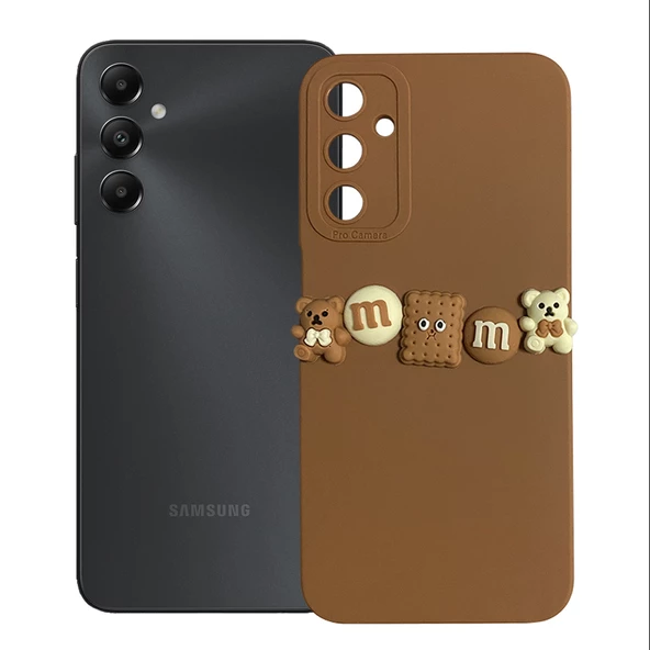 Samsung Galaxy A05s Kılıf 3D M Bear Kamera Korumalı Silikon Kapak - 5