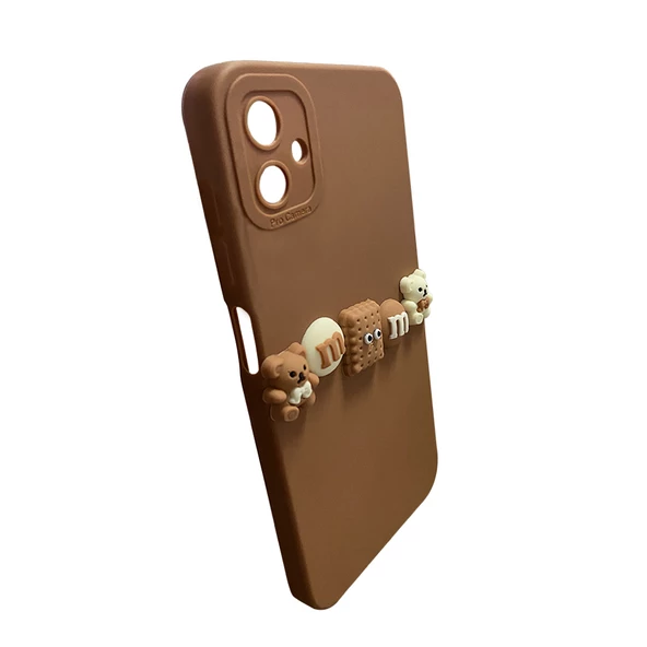 Samsung Galaxy A05 Kılıf 3D M Bear Kamera Korumalı Silikon Kapak - 7