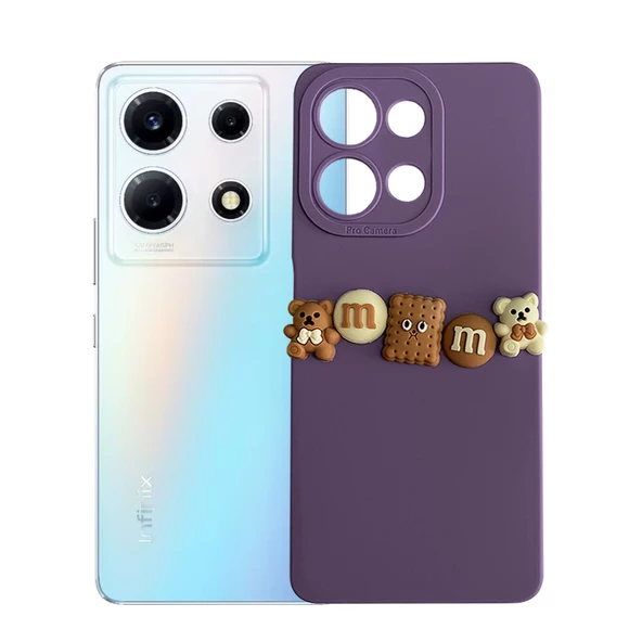 Infinix Note 30 Kılıf 3D M Bear Kamera Korumalı Silikon Kapak - 10