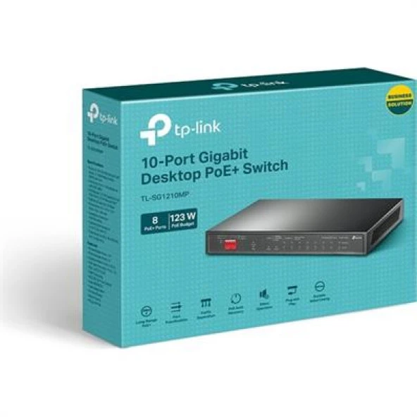 TP-LINK TL-SG1210MP 10 PORT 10/100/1000 8 PORT POE+ 1 PORT UPLINK+ 1 SFP DESKTOP SWITCH - Resim 4