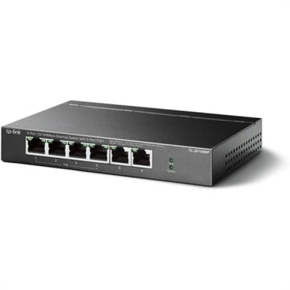 TP-LINK TL-SF1006P 6 PORT 10/100 4 PORT POE 2 X UPLINK YONETILEMEZ DESKTOP SWITCH - 2