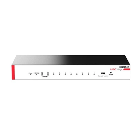 H3C MAGIC 9801A5BY BS210T-HP 8 PORT + 2 GİGA UPLINK 10/100/1000 8 PORT POE/POE+ 110W YONETILEMEZ DESKTOP SWITCH