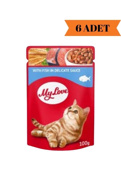 My Love Sos İçinde Balık Etli Pouch Kedi Maması 100 Gr x 6 Adet