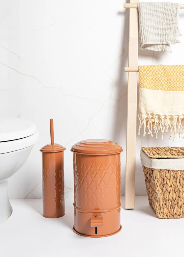The Mia Prizma Çöp Kovası Banyo Terracota 5 Lt - 2