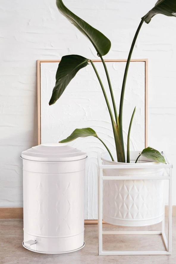 The Mia Prizma Çöp Kovası Mutfak Beyaz 37 Lt - Resim 2