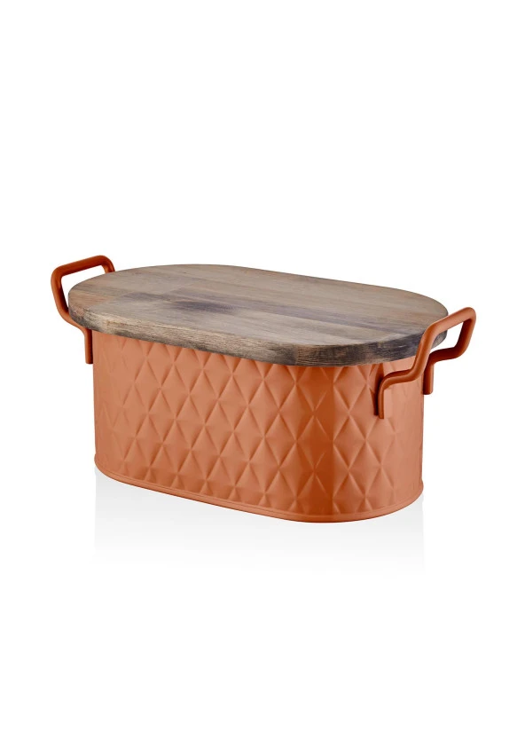 The Mia Prizma Ekmek Saklama Kabı Terracota 40x22x18 cm - 2