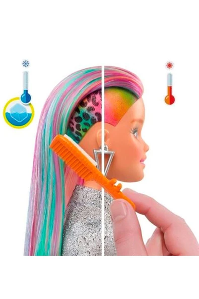 Barbie Leopar Desenli Saçlar Bebeği GRN81 - 3
