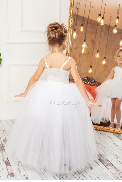 Kuyruklu Mini Çocuk Elbise - 3