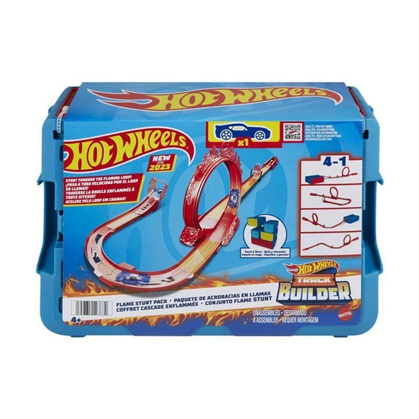 Hot Wheels Track Builder Alev Temalı Akrobasi Seti HMC04