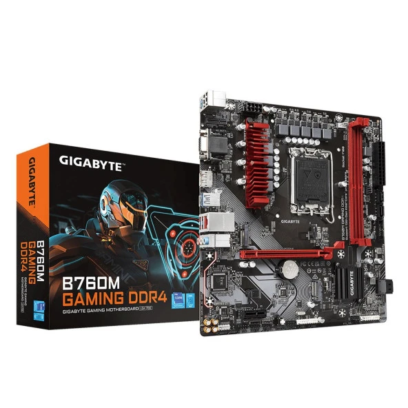 GIGABYTE B760M GAMING DDR4 Intel B760 Soket LGA1700 DDR4 5333MHz (OC) mATX Anakart