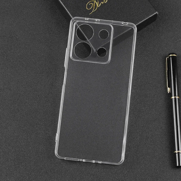 Xiaomi Redmi Note 13 Pro Kılıf Şeffaf Silikon Hibrit Case Kapak - Resim 7