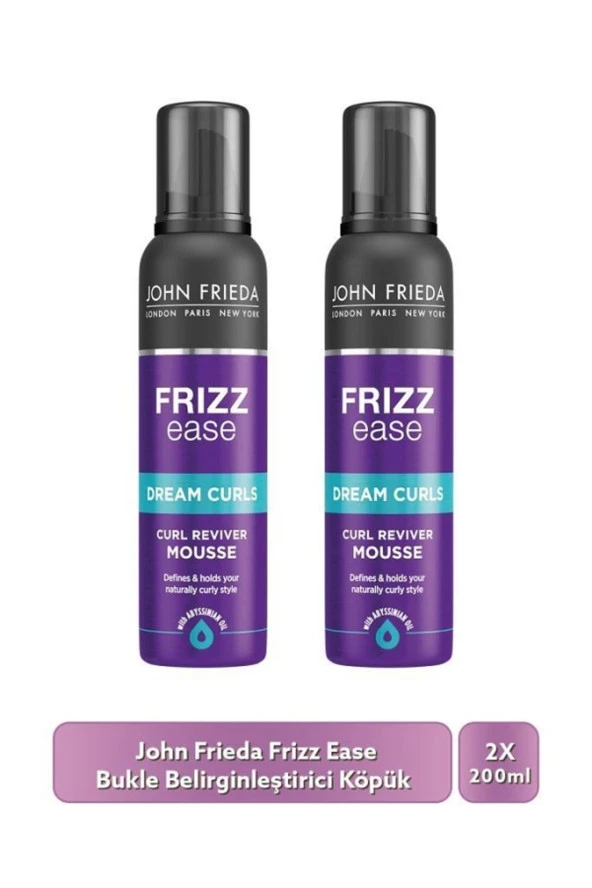 Bukle Belirginleştirici Saç Köpüğü - Frizz-ease Curl Reviver Styling Mousse 200ml x 2 adet