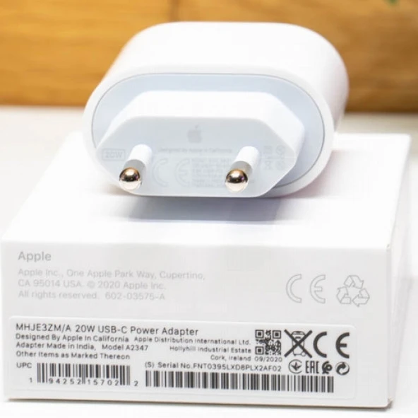 Day Orjinal Apple iPhone 13 Mini 20W Hızlı Şarj Kafası USB-C MHJE3TU-A KABLOSUZ