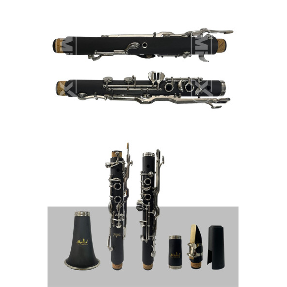 Midex Bns-4000 Pak Sol Klarnet 4 Yüzüklü Standlı Full Set - 3
