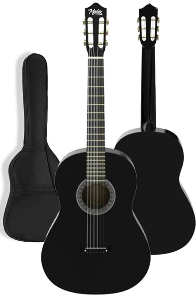 Midex CG-270BK Siyah Klasik Gitar 4/4 Yetişkin Boy Sap Ayarlı Full Set - Resim 2