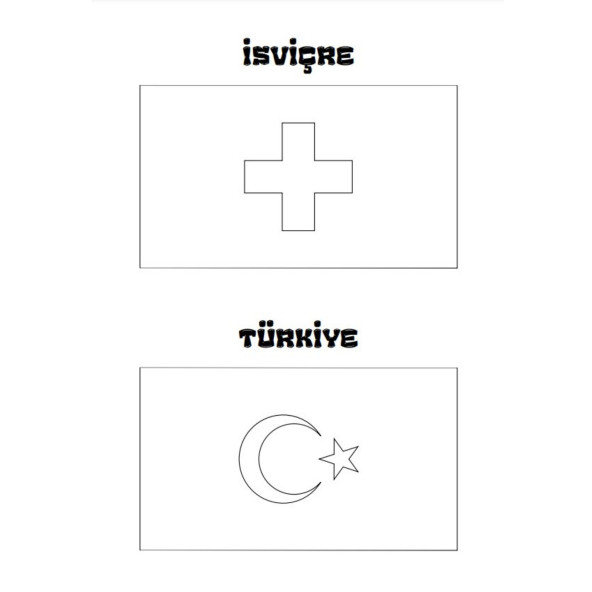 Dünya Bayrakları Boyama Kitap Seti (2 Kitap) - 3