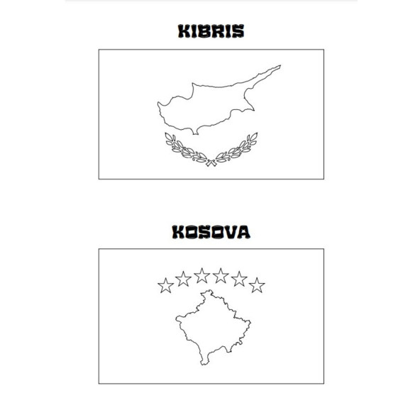 Dünya Bayrakları Boyama Kitap Seti (2 Kitap) - 4