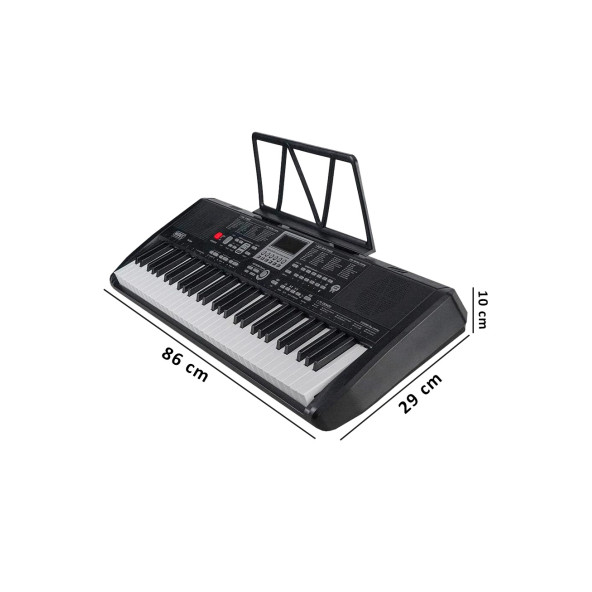 Midex PS-1800BK-H 61 Tuşlu Kaliteli Org Dijital Ekranlı Kulaklık Çanta Notalık Adaptör Sticker Öğrenim Metodu - 5