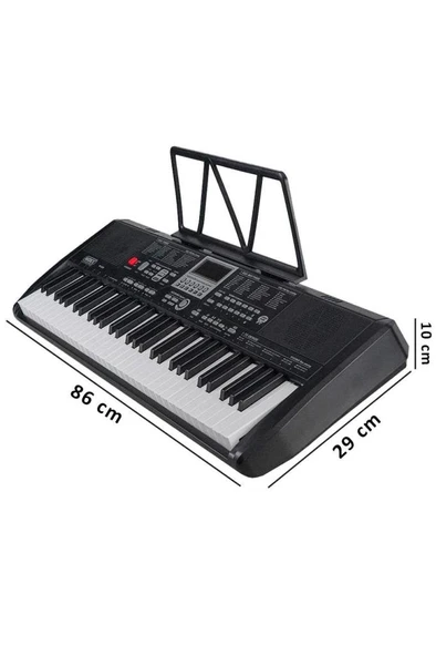 Midex PS-1800BK-SET 61 Tuşlu Kaliteli Org Dijital Ekranlı Stand Kulaklık Çanta Notalık Adaptör Sticker Metod - Resim 5