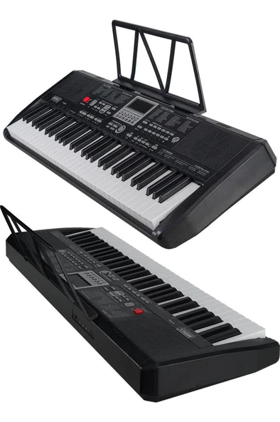 Midex PS-1800BK-SET 61 Tuşlu Kaliteli Org Dijital Ekranlı Stand Kulaklık Çanta Notalık Adaptör Sticker Metod - Resim 4