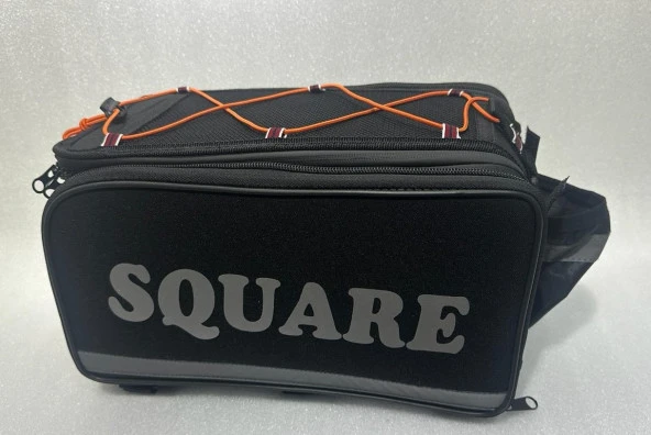 SQUARE S-420 Heybeli Arka Bagaj Çanta Küçük - SİYAH
