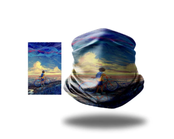 TEX XBYC 6513 BANDANA - MAVİ SARI PEMBE