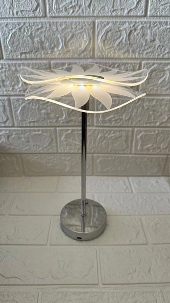 LW-17 Şarjlı Ayçiçek Kristal Elmas Masa Lambası Dokunmatik Romantik Akrilik Led Gece Lambası - 4